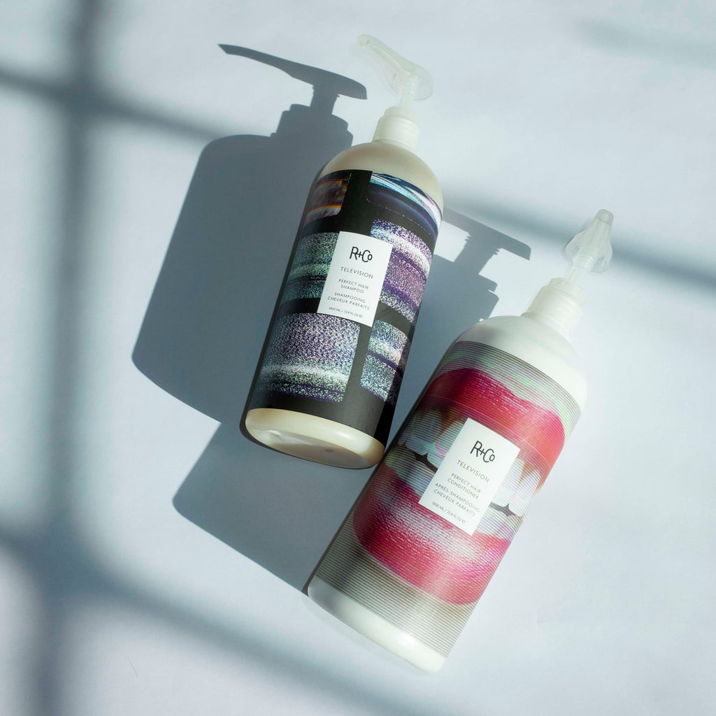 TELEVISION Perfect Hair Shampoo + Conditioner Liter Set – R+Co
