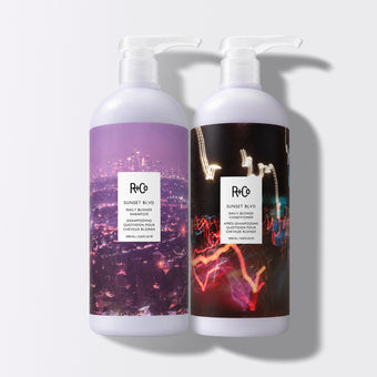 SUNSET BLVD Daily Blonde Shampoo + Conditioner Liter Set