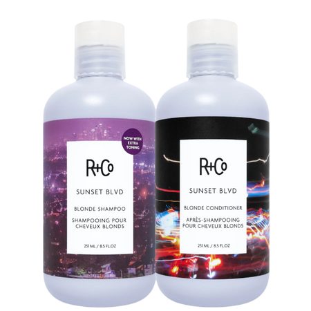SUNSET BLVD Blonde Shampoo + Conditioner Set – R+Co